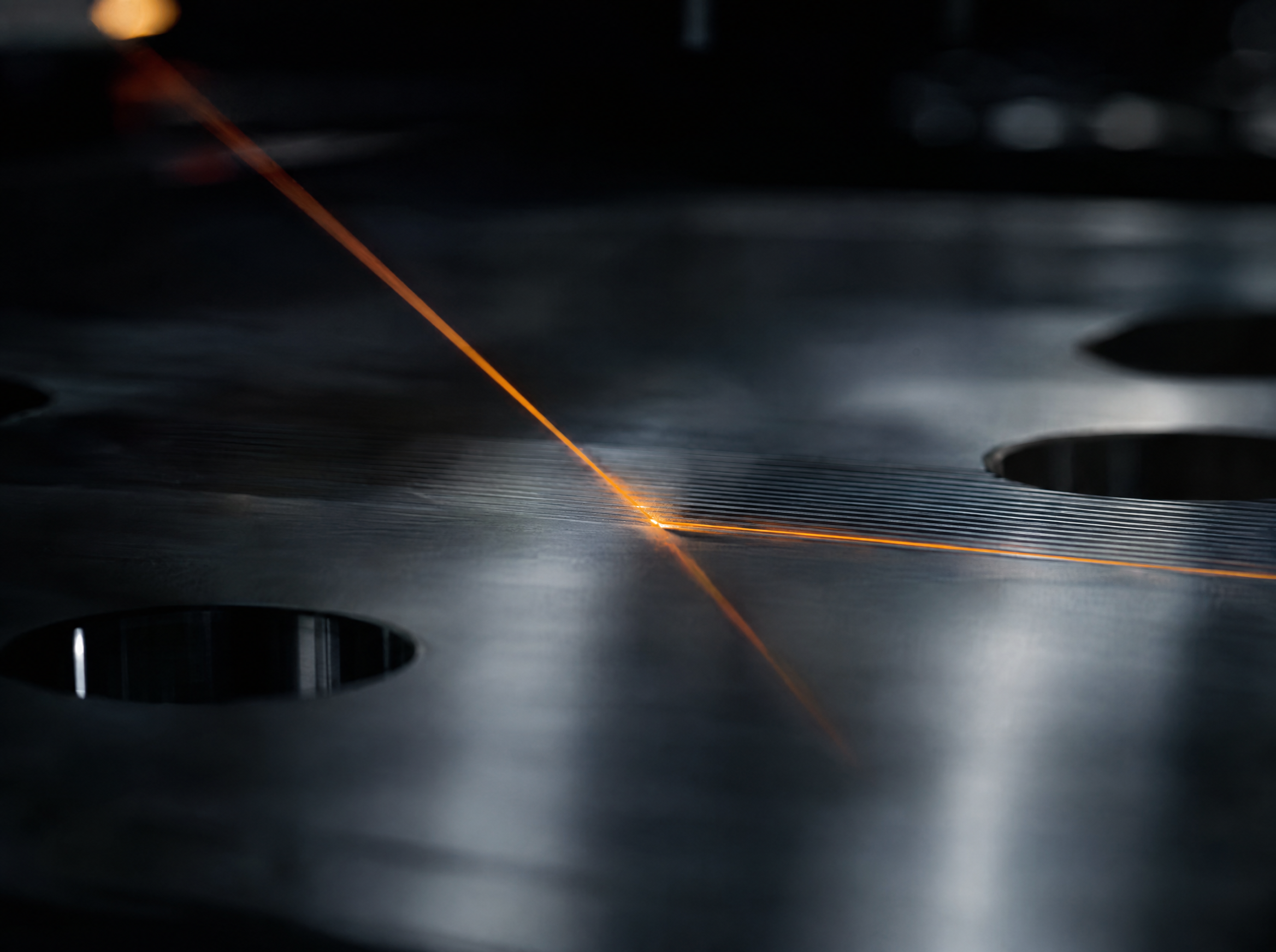 Precision metrology light across machined metal